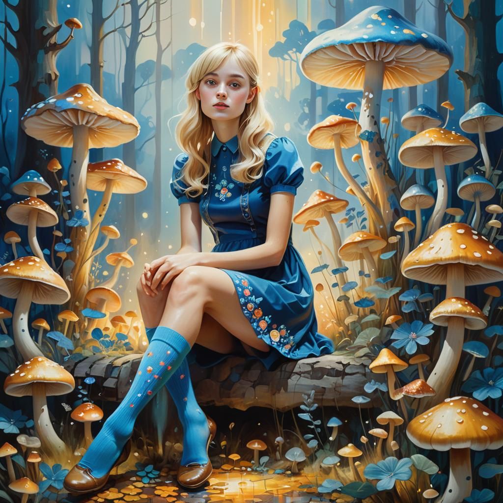 Whimsical Surrealist Fantasy in Vibrant Oil Painting Style