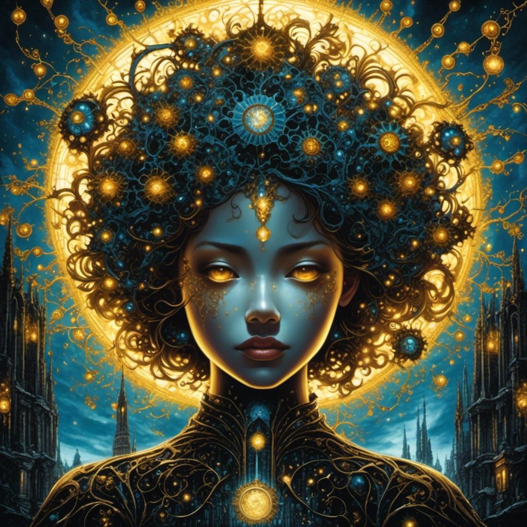 Luminescent AI Art: Ethereal Glowing Composition