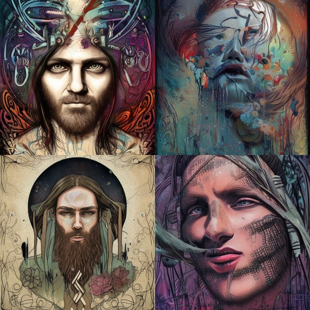 Jesus Christ Digital Art Portrait