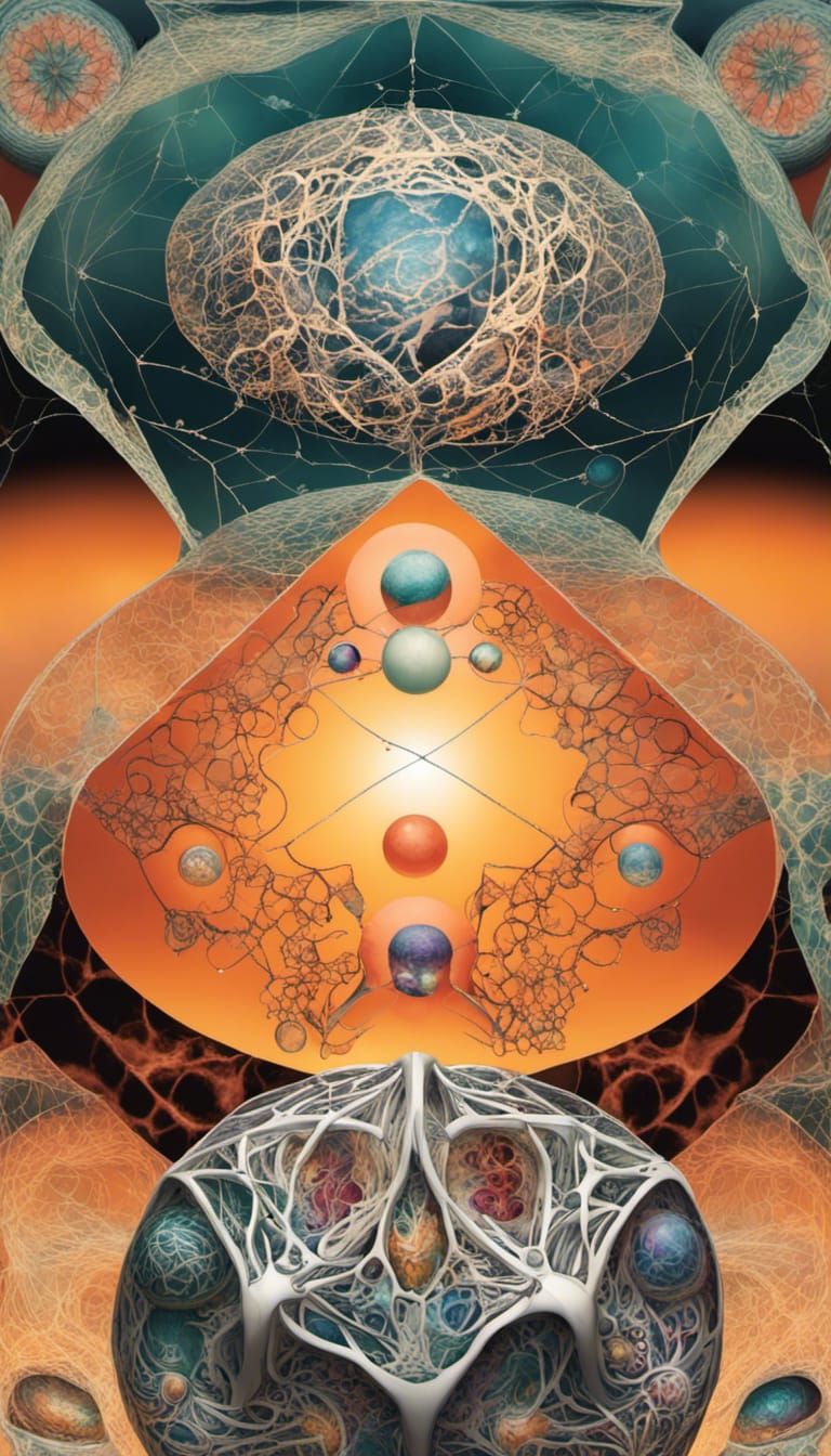 Mystical Fractal Landscape with Crystalline Structures