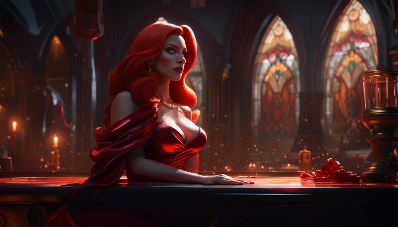 Jessica Rabbit Dark Fantasy Concept Art