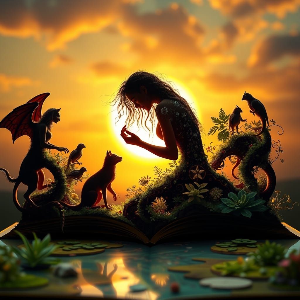 Fairytale Pop-up Book with Mythical Creatures