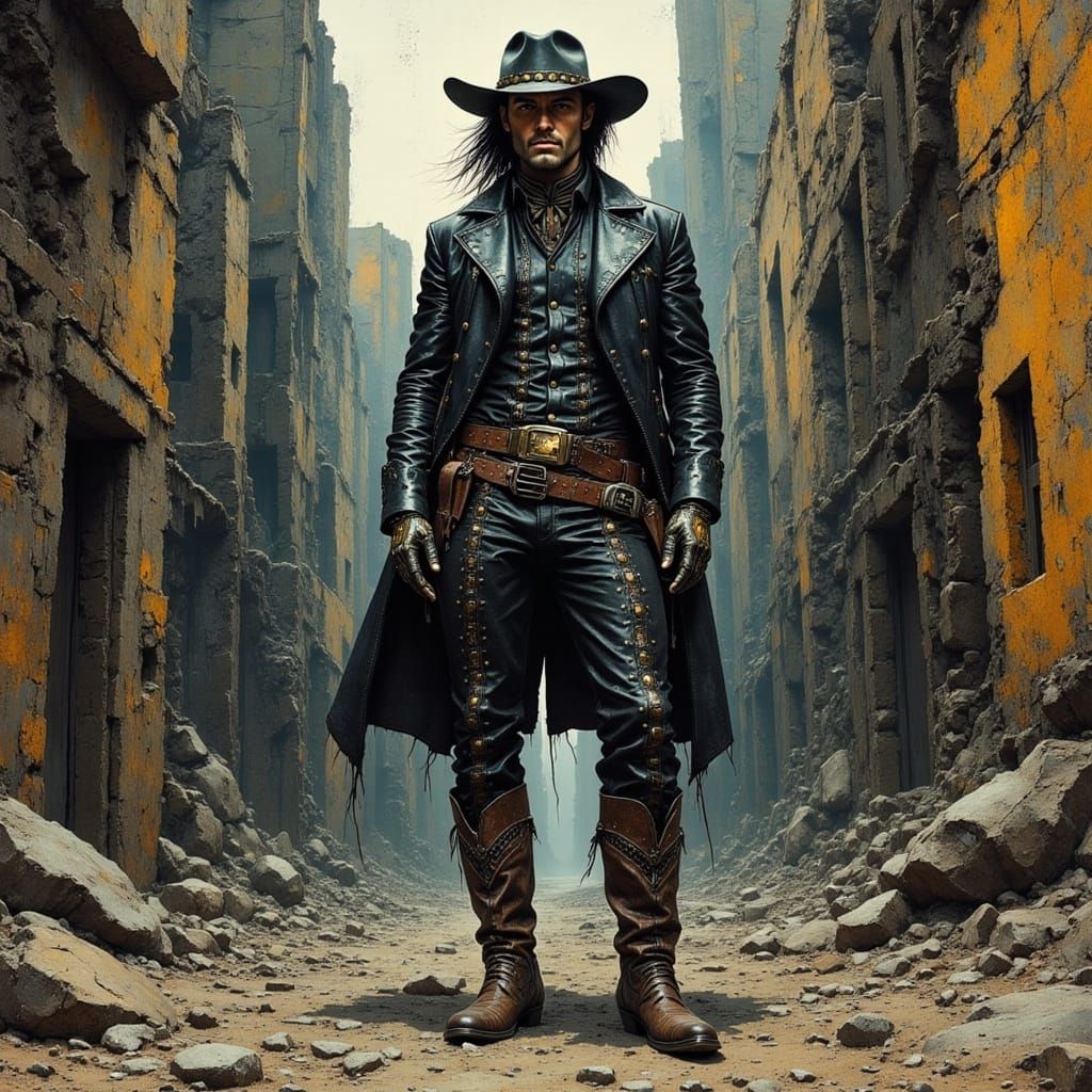 Cyborg in Studded Western Suit, Porter Wagner Style