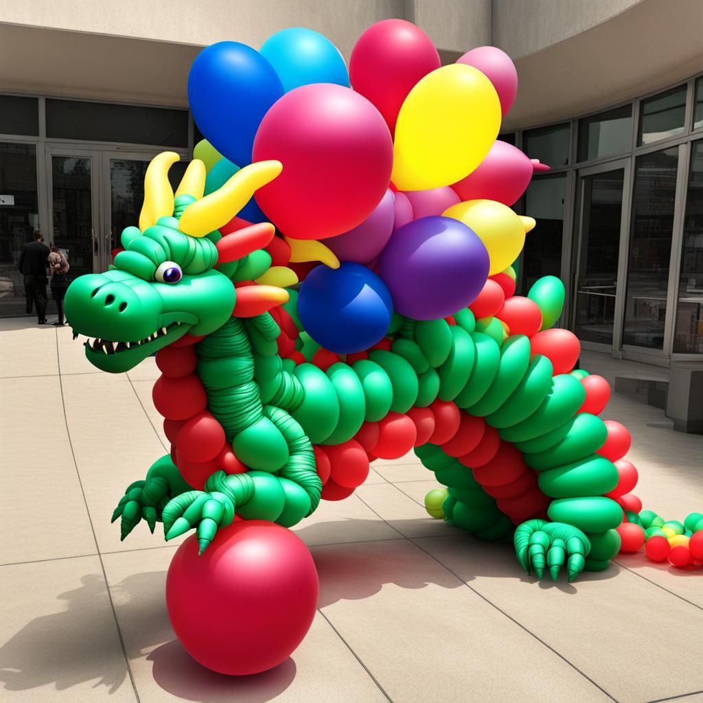 Balloon Animal Dragon Sculpture
