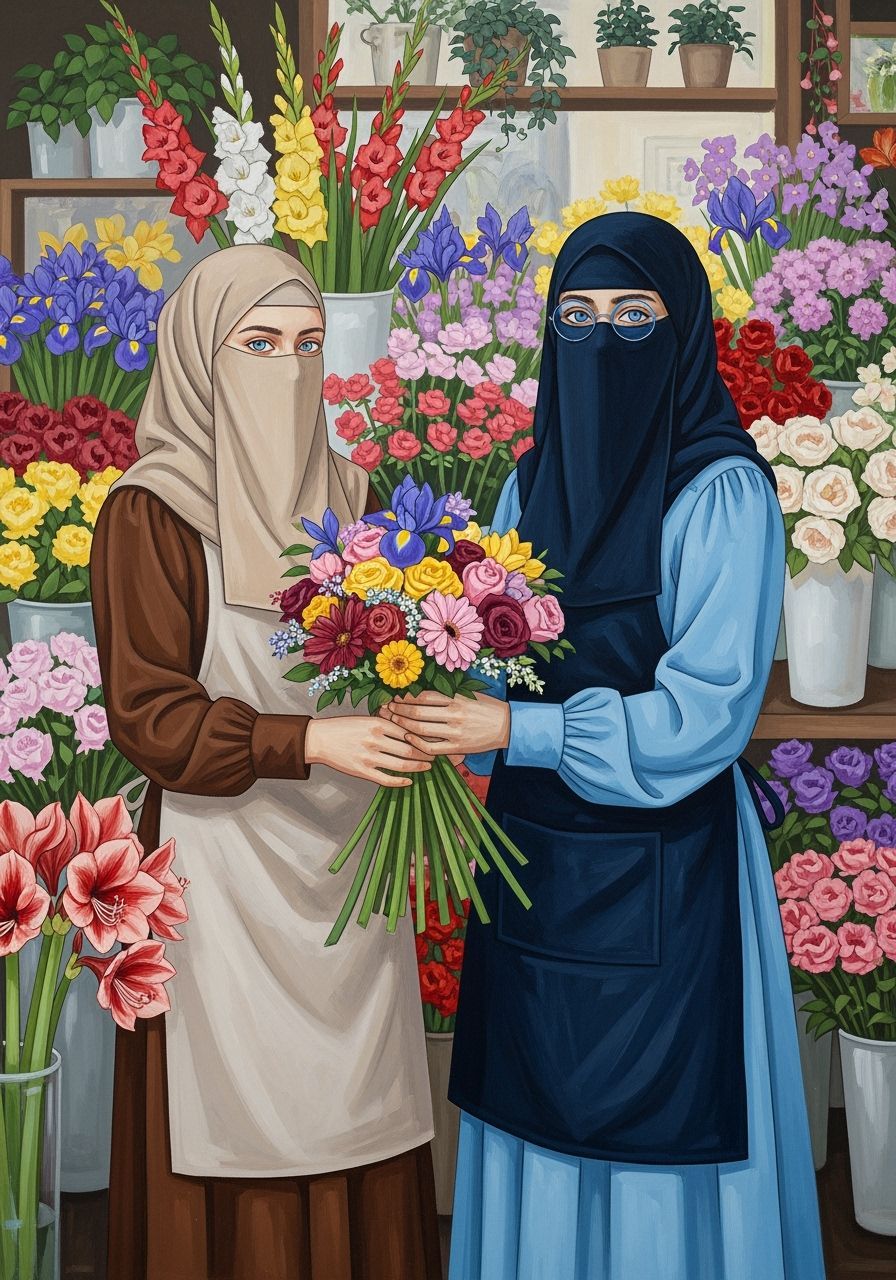 Swedish Florists Arranging a Colorful Bouquet