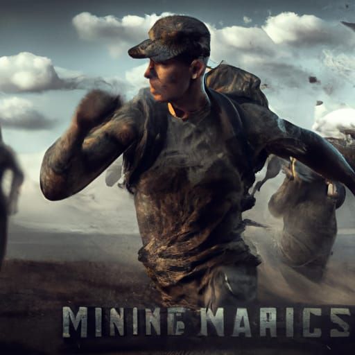 Marine in Epic Battle: Digital Matte Painting