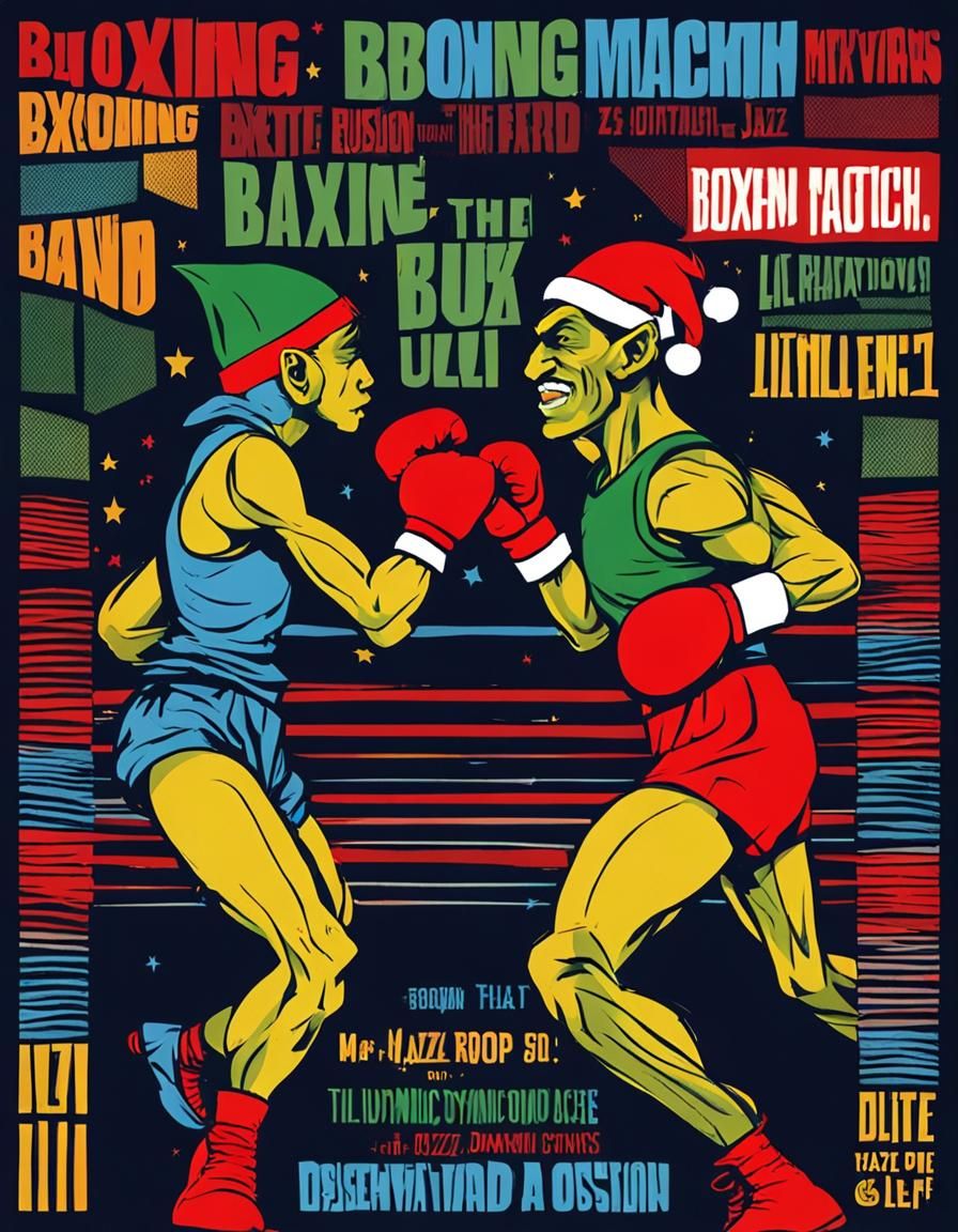 Goblin and Elf Boxing Match Poster