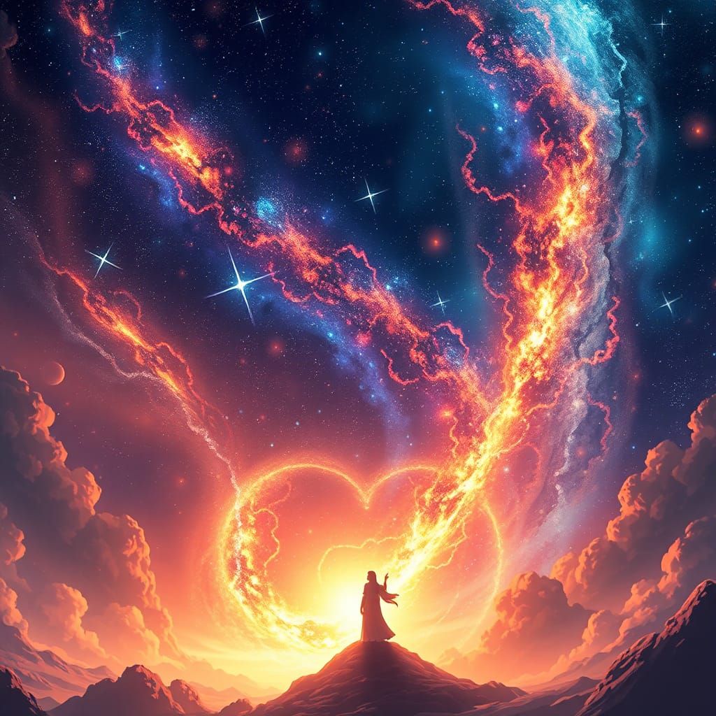 Cosmic Deity Creates Galaxy: Anime Key Visual