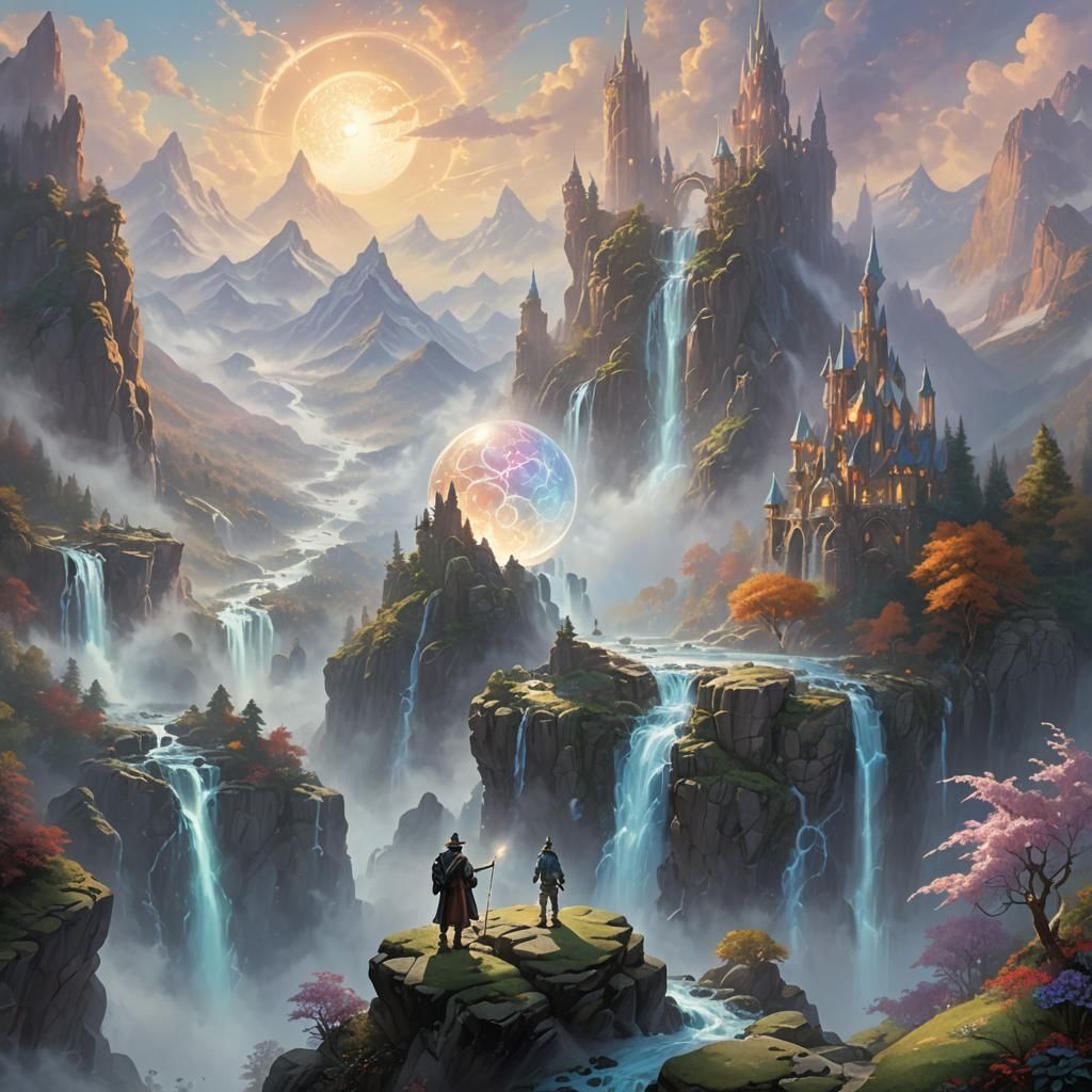 Adventurer Grasping Level Up Sphere in Dreamscape