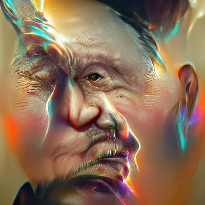 Detailed Portrait of Deng Xiaoping in Digital Art Style