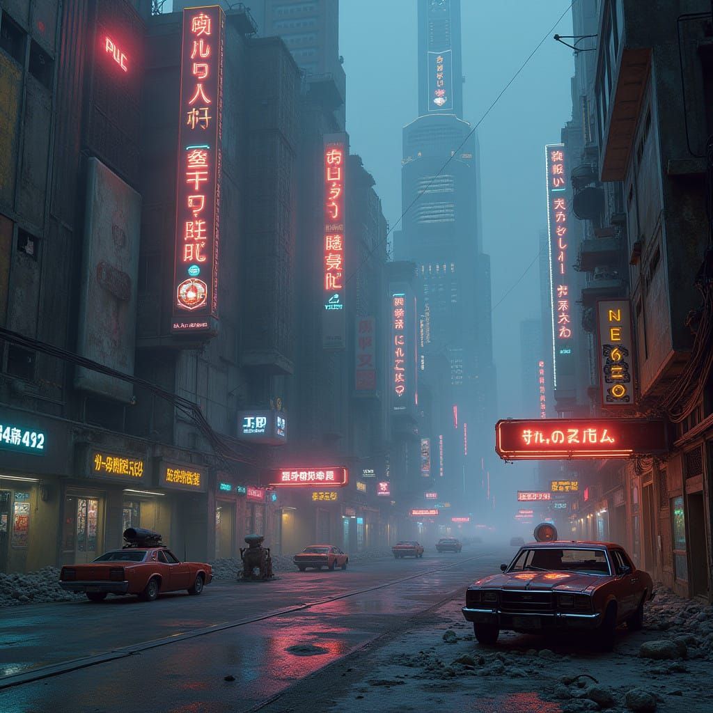 Retro-Futuristic Metropolis in a Post-Apocalyptic Dreamscape
