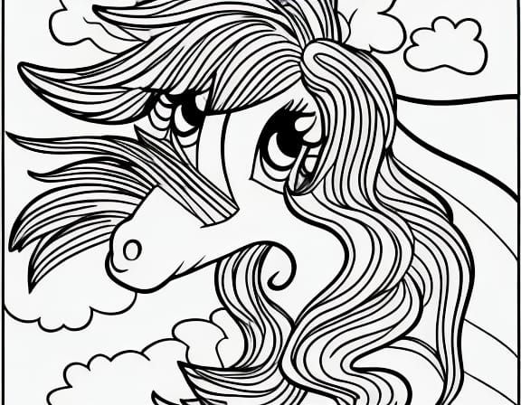 pony coloring page