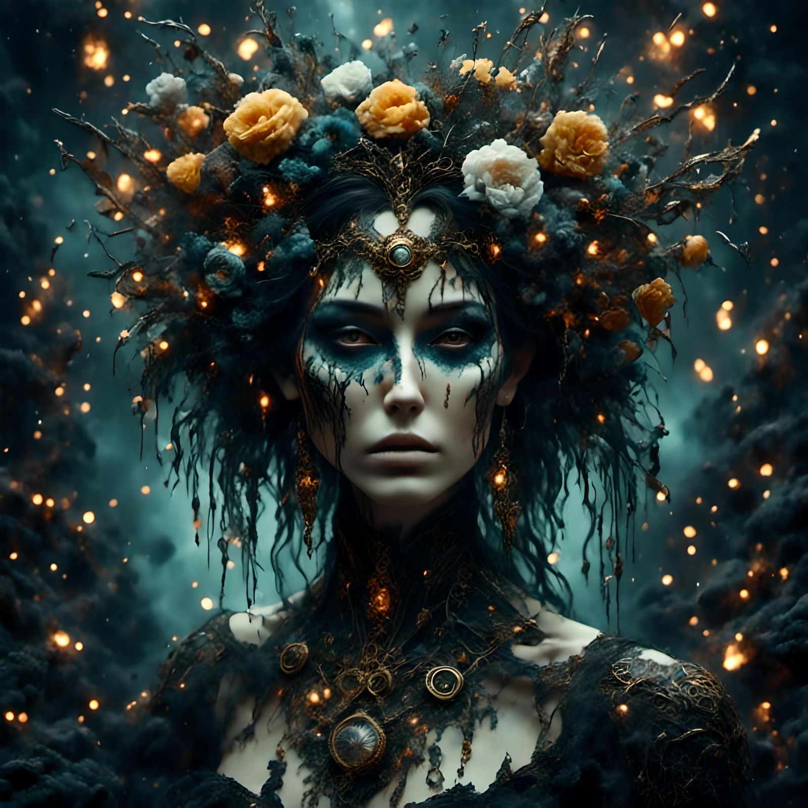Dark Fantasy Portrait of Hades' Daughters