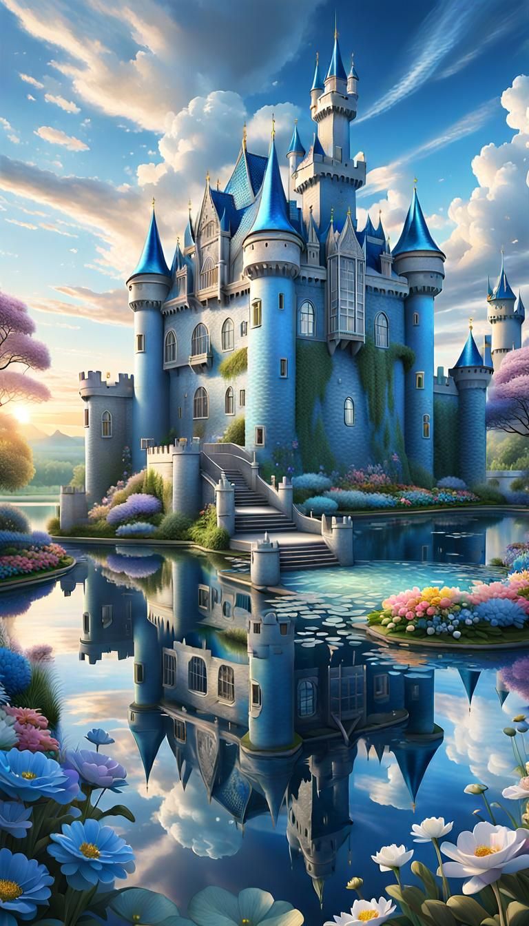 Blue enchanted castle of the blue empress