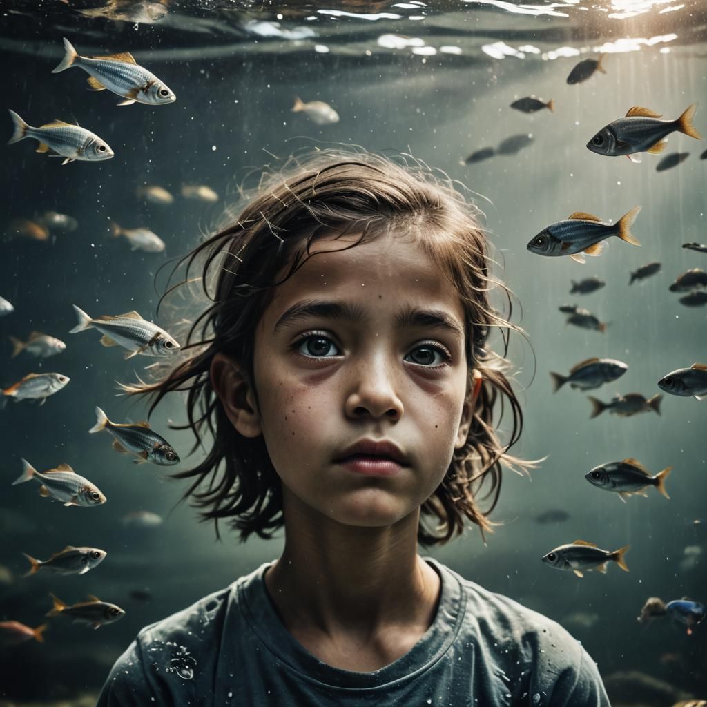 Flying Fish Aquarium Close-Up