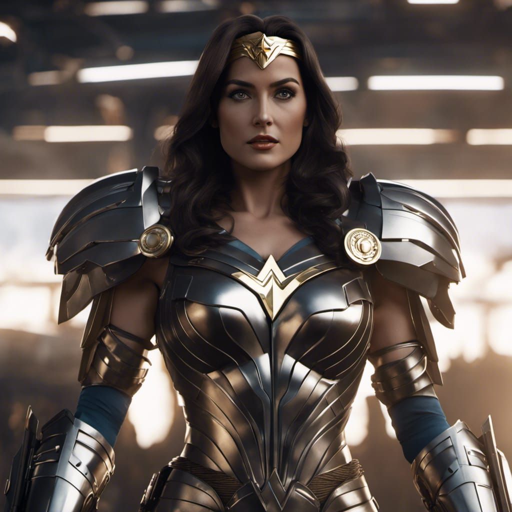Wonder Woman in Sci-Fi Battle Armor