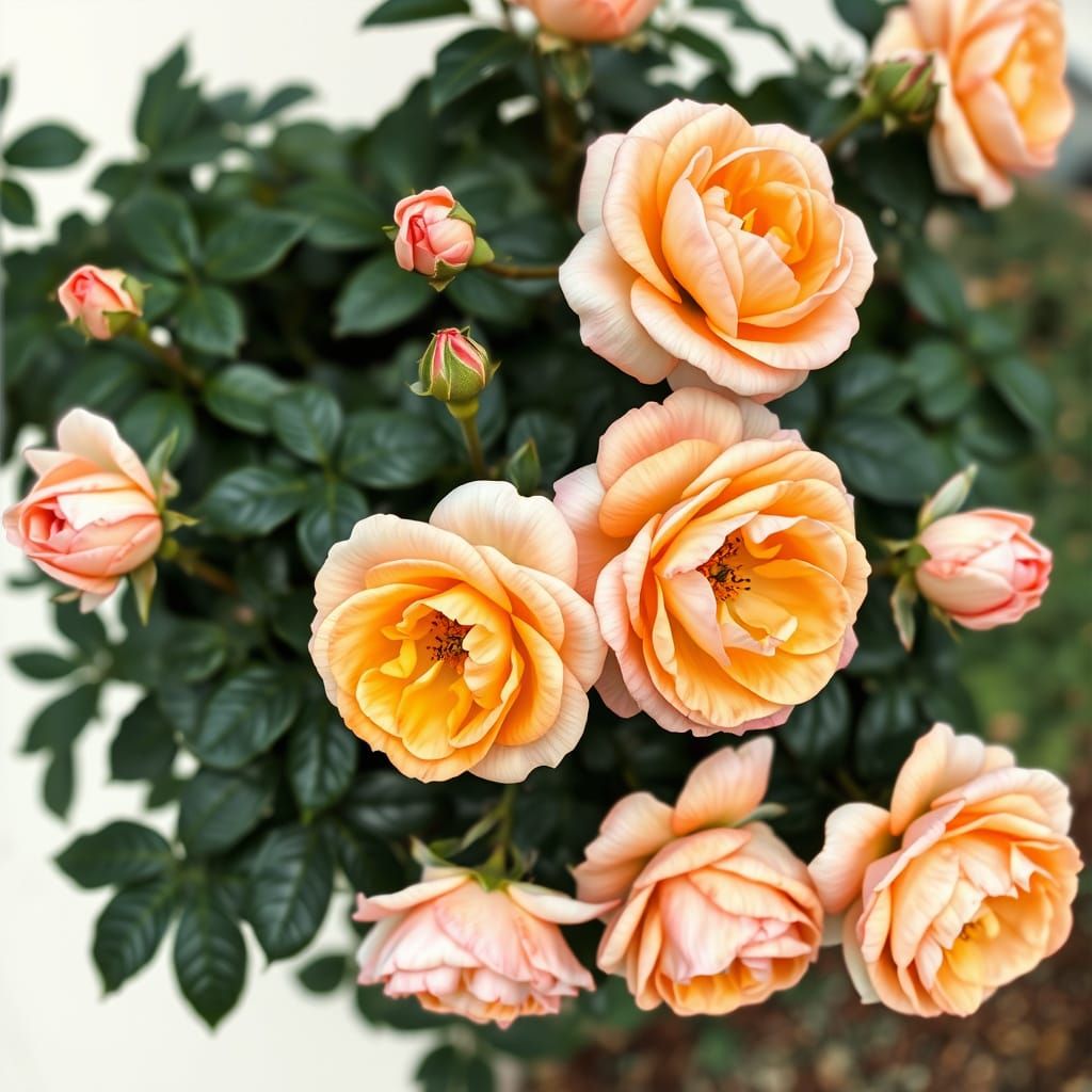 Botanical Illustration of a Fragrant 'Elle' Rose