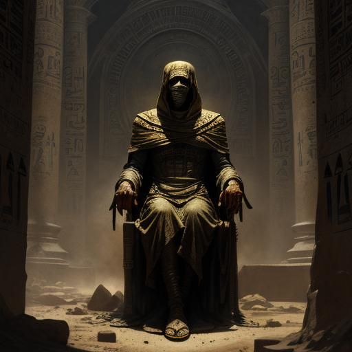 Ancient Egyptian Mummy in Horror Style