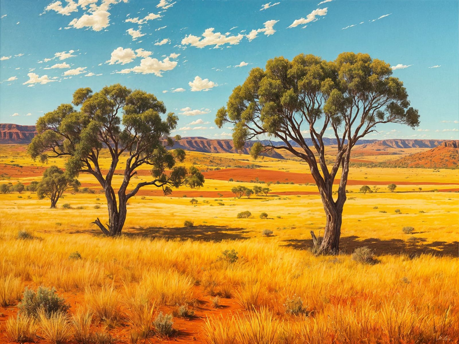 Earth Tones Australian Outback Landscape