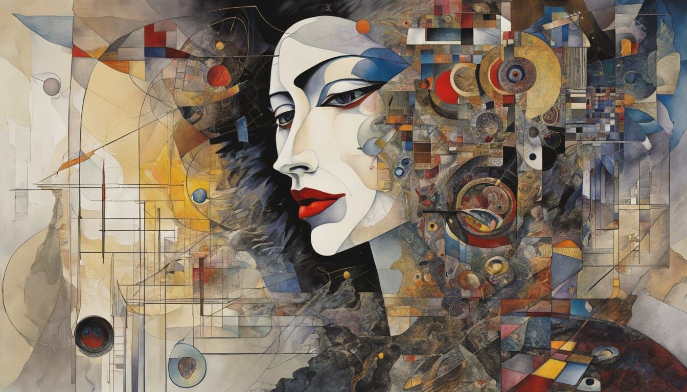 Abstract Portrait in Vibrant Colors