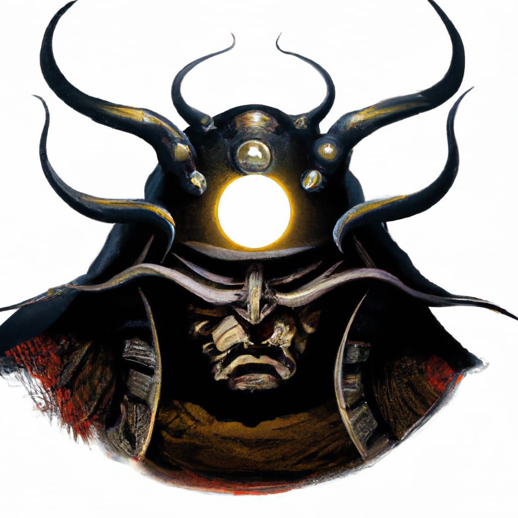 Menacing Figure in Shadow with Ainu Symbols