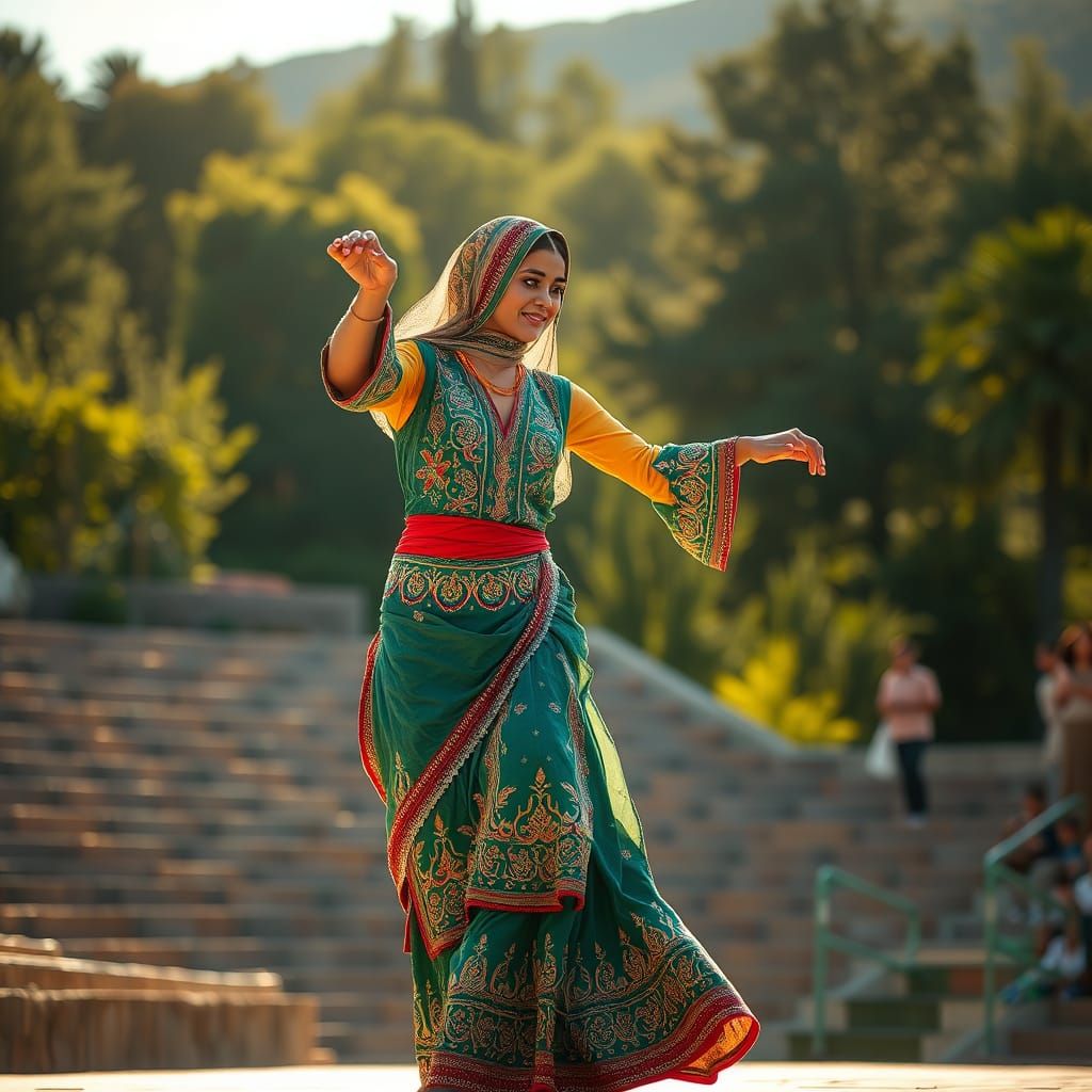 Dabka Dancer in Golden Light