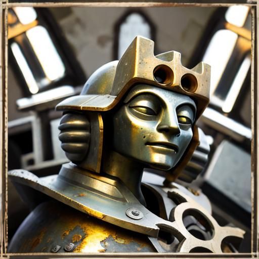 Brightly Colored Junkpile with Ancient Machinery