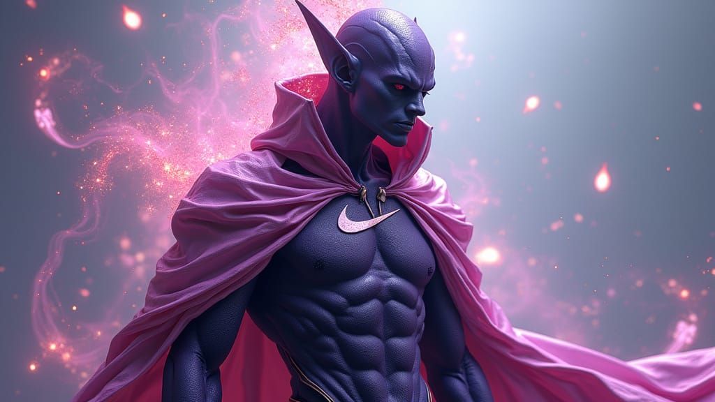 Lordbeerus in Cyberpunk-Inspired Anime Style