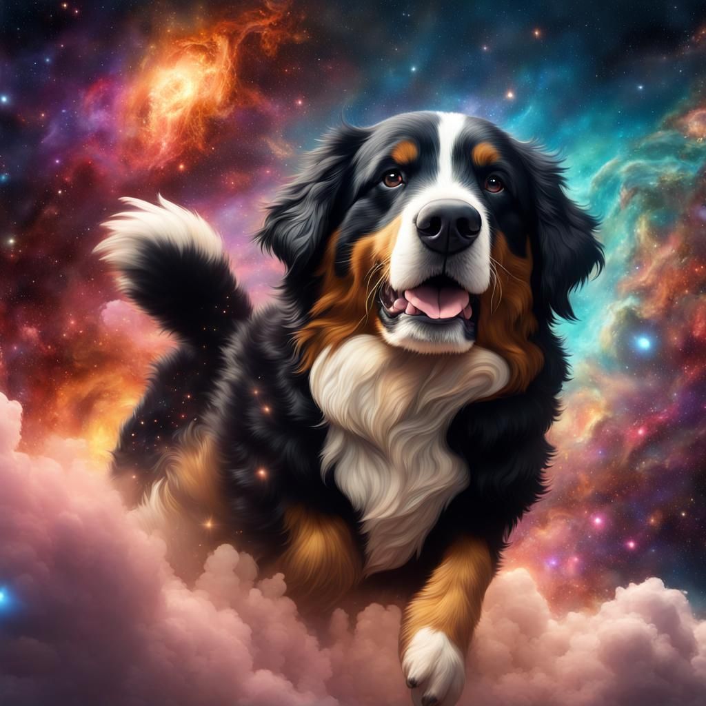 Dogs in Space: A Colorful Galaxy Adventure