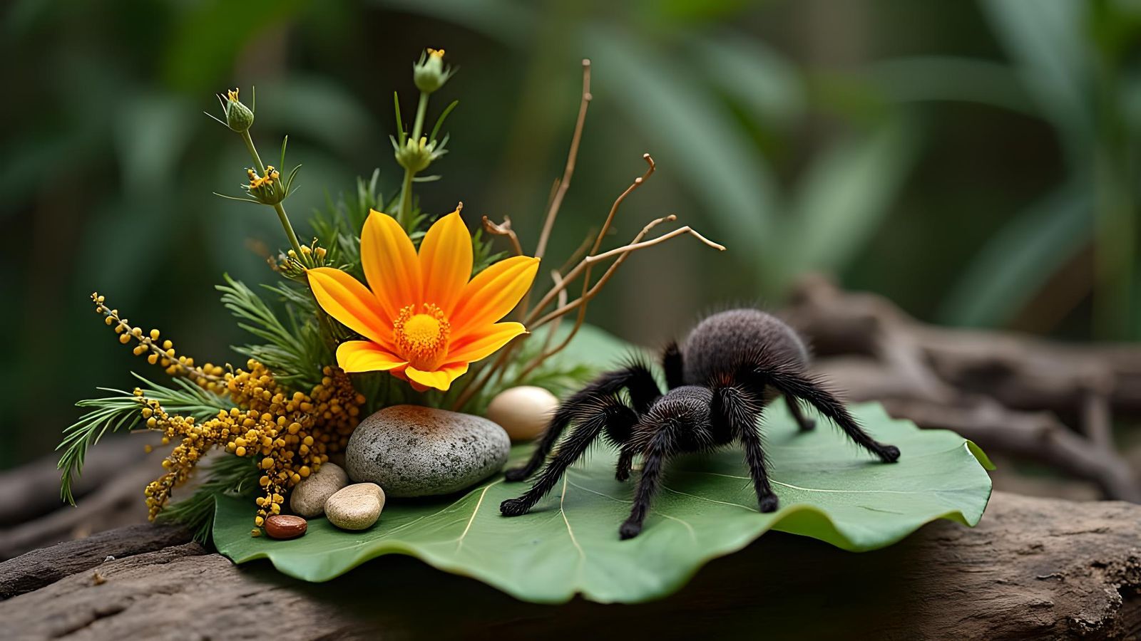 Dynamic Still Life with Surinam Flowers and Insects