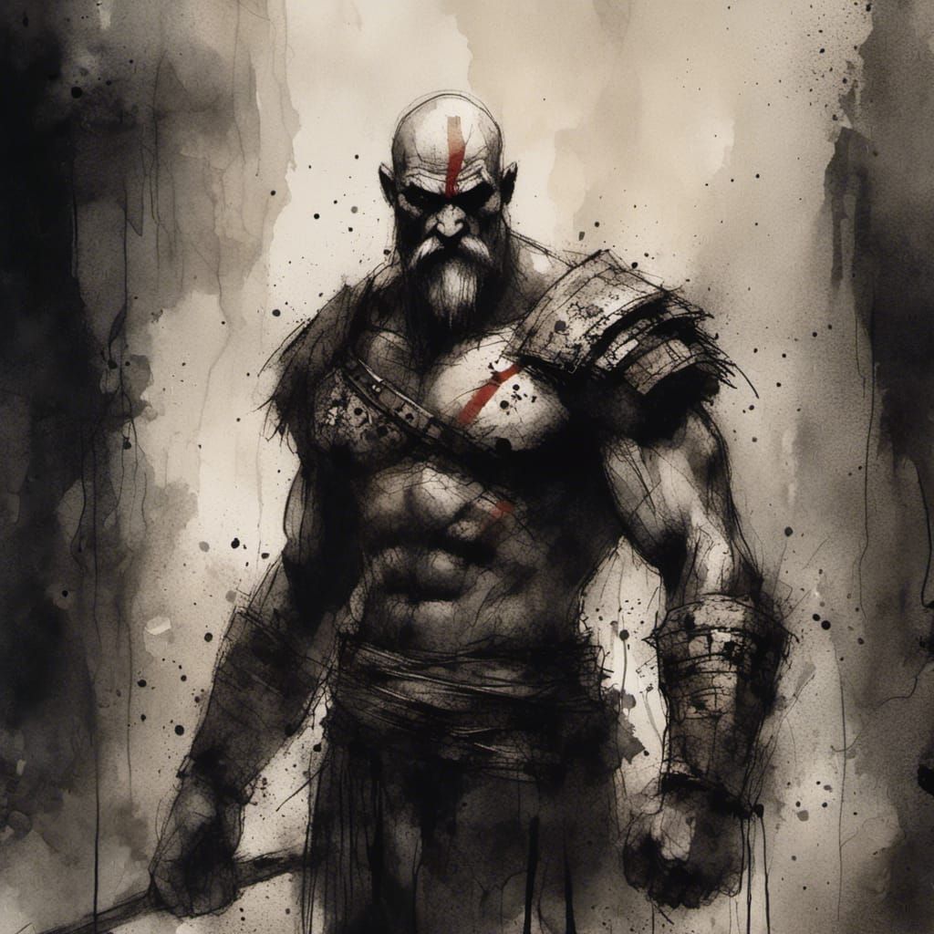 Hachiman, God of War, in Heroic Cinematic Style