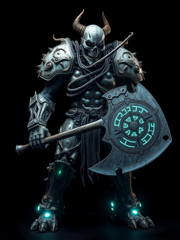 Symbiotic Terminator Barbarian with Executioner's Axe