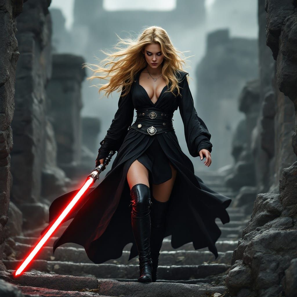 Sith Lord with Dual Lightsabers on Battlefield