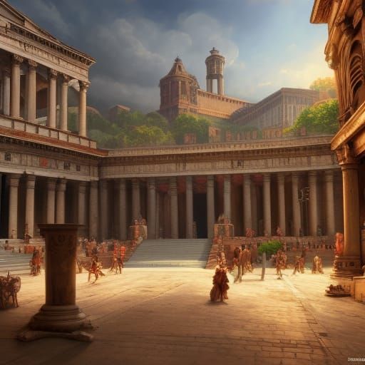 Grand Entrance to a Roman Market in Unreal Engine