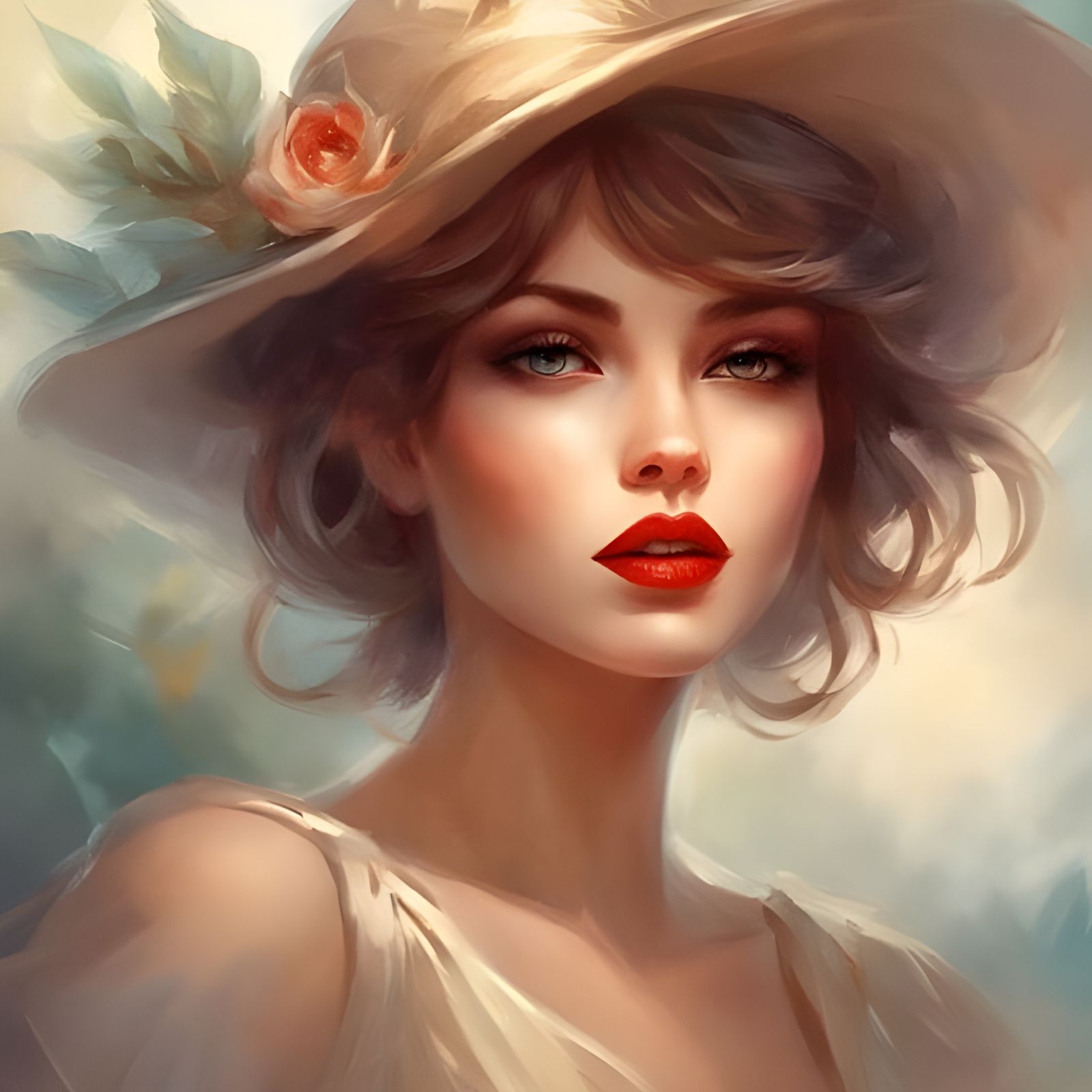 Pretty French Woman in Modern Lingerie