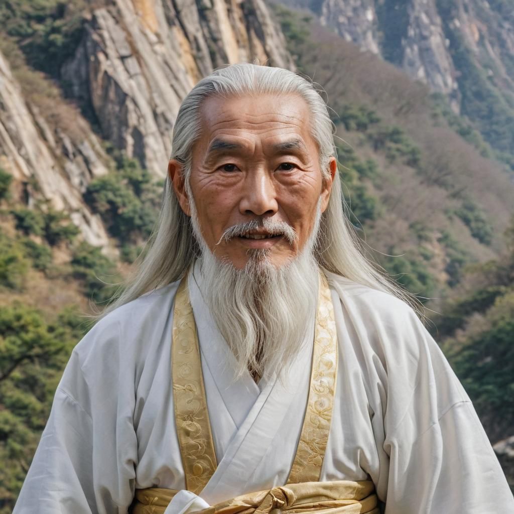 wise asian old man