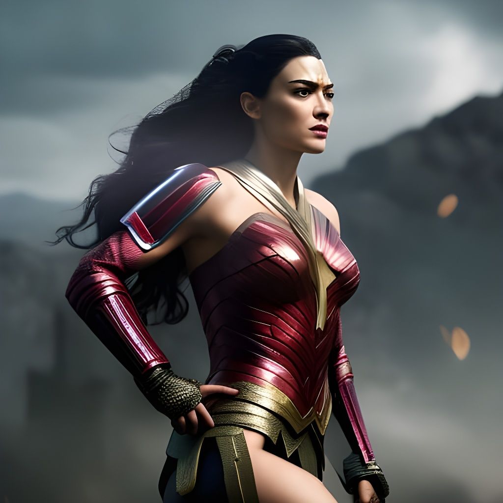 Flash as Wonder Woman: High-Resolution Portrait