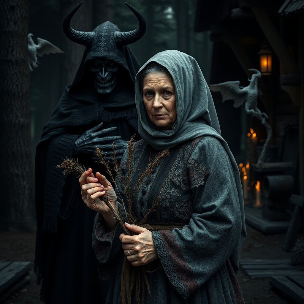 Finnish Folklore: Widow and Devil in Ancient Scene