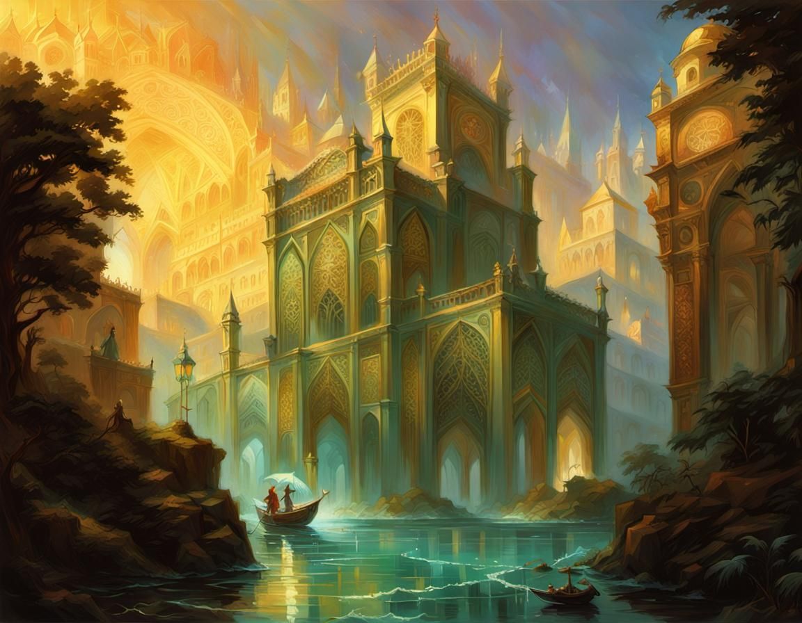 Intricate Filigree Structure in Digital Art