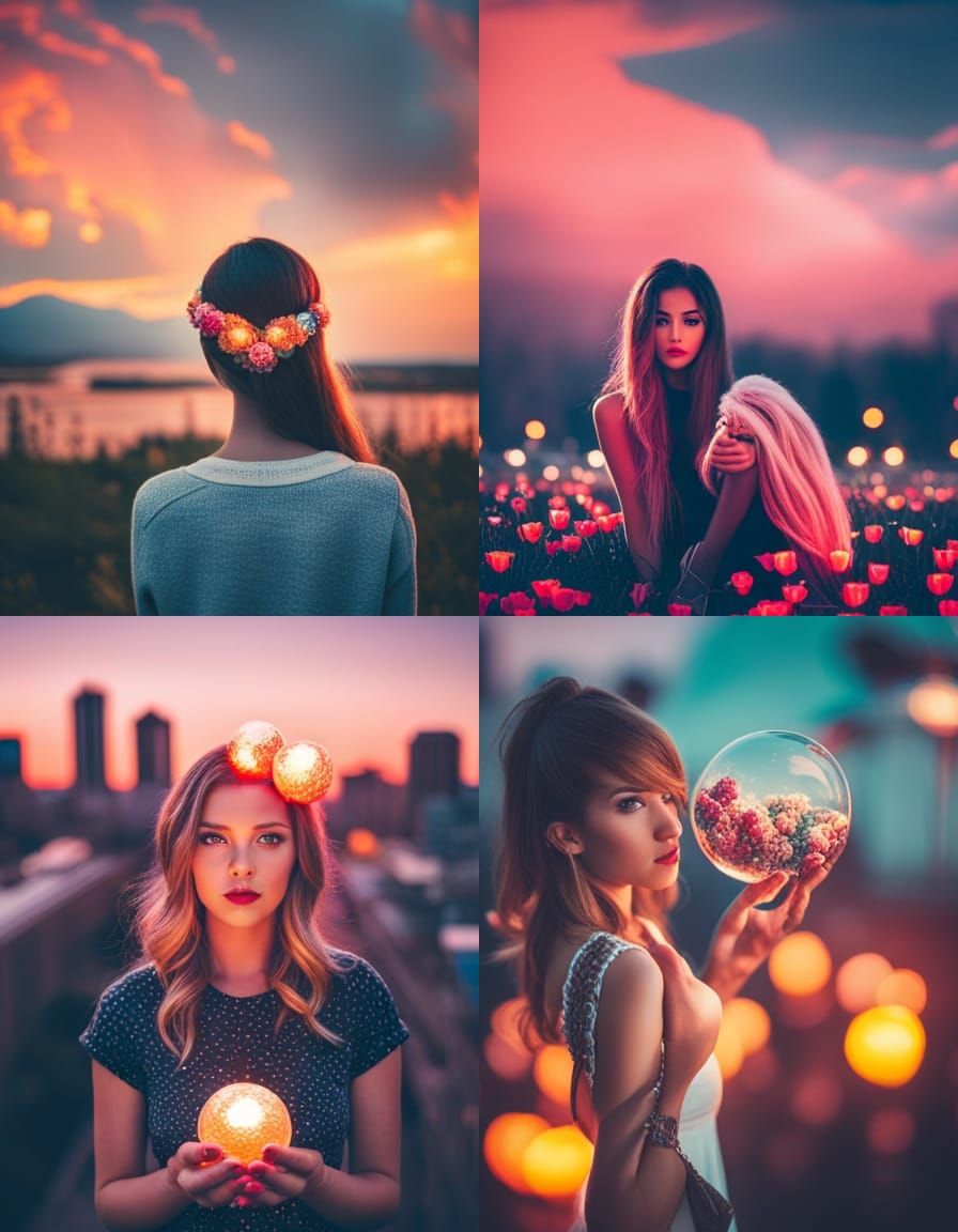 Dreamy Portrait with Bokeh Effects