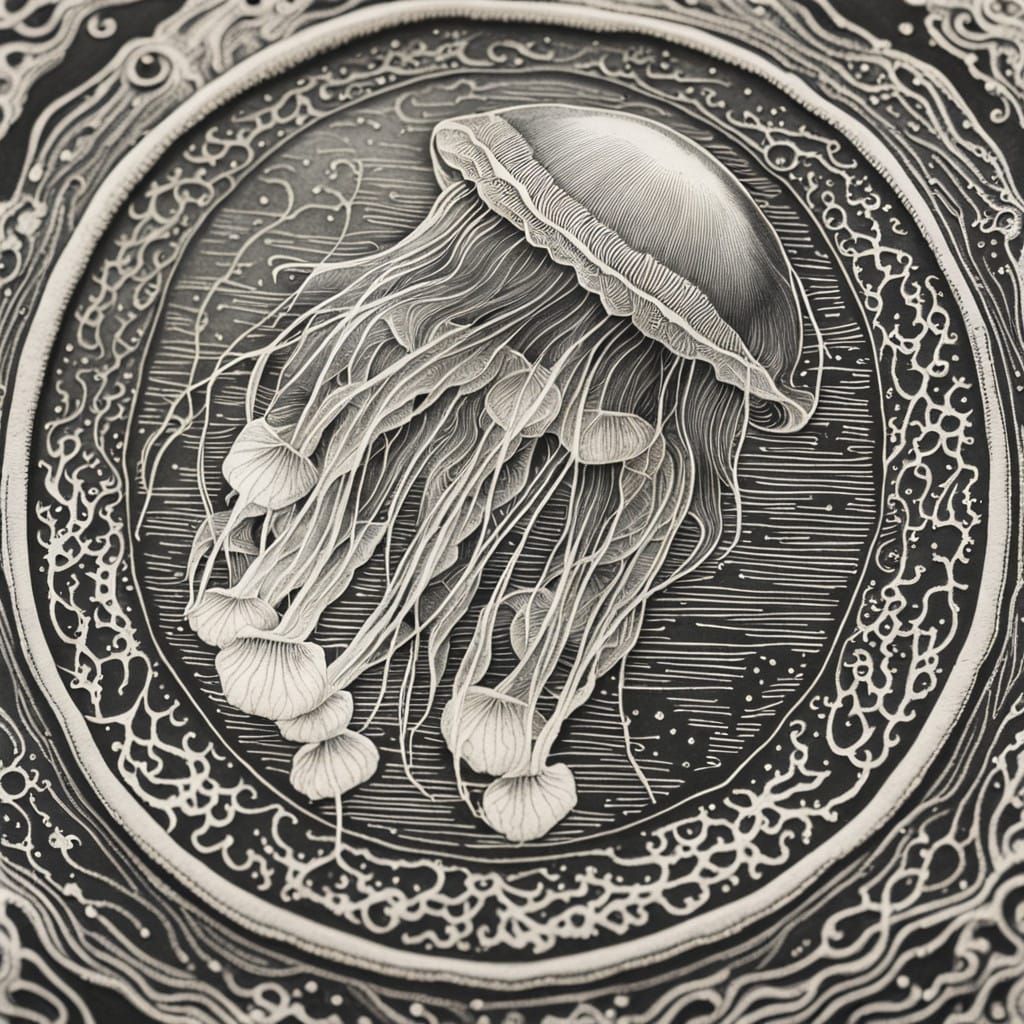 Surreal Underwater Ephemera in Darkroom Etching