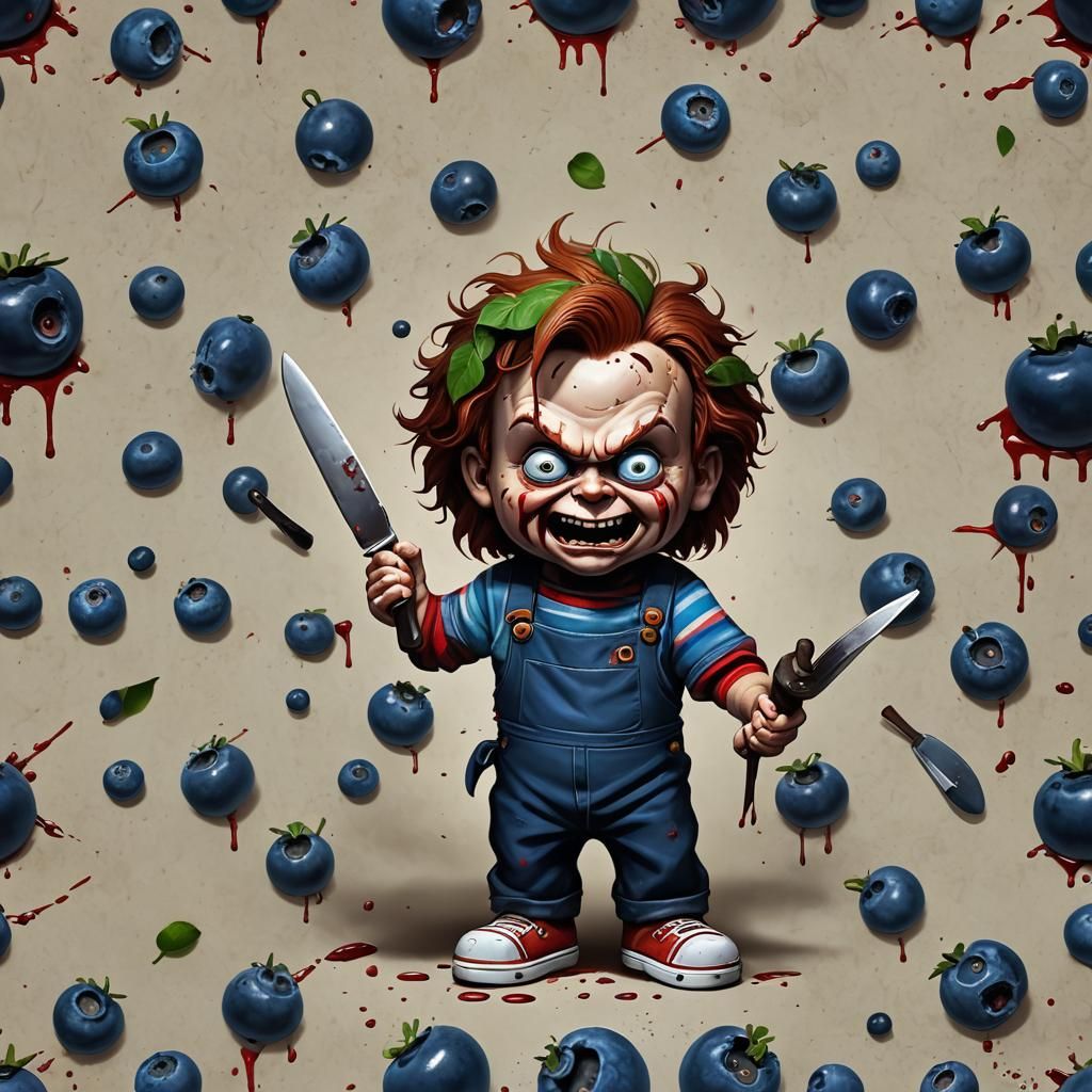 Sinister Cartoon Blueberry Transforms into Chucky