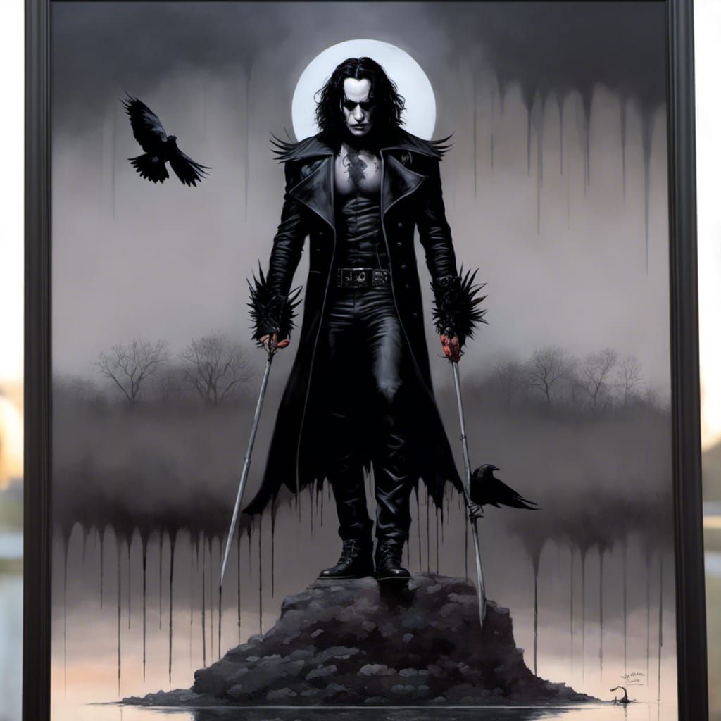 Brandon Lee as The Crow: Gothic Splash Art