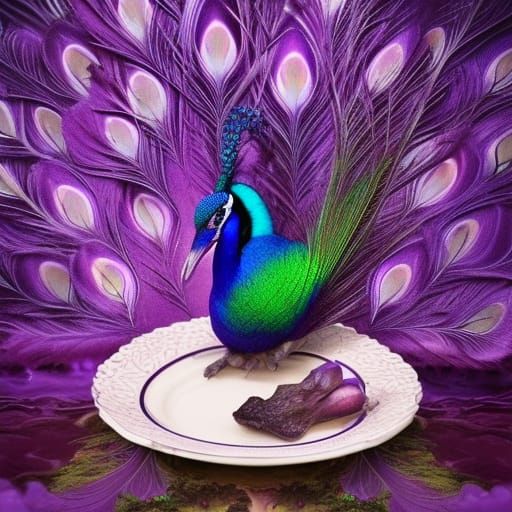 Gnome Serves Peacock Pitaya in Dreamy Forest