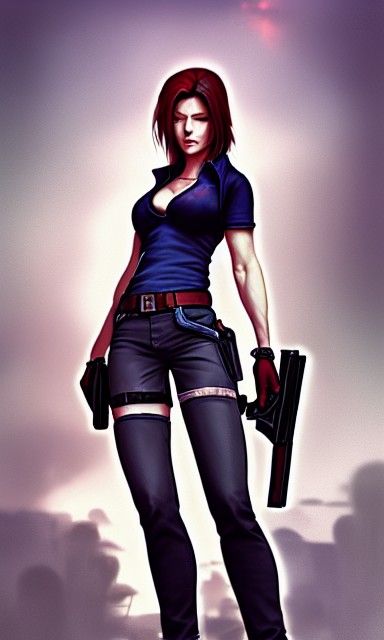 Claire Redfield Portrait in Artgerm Style