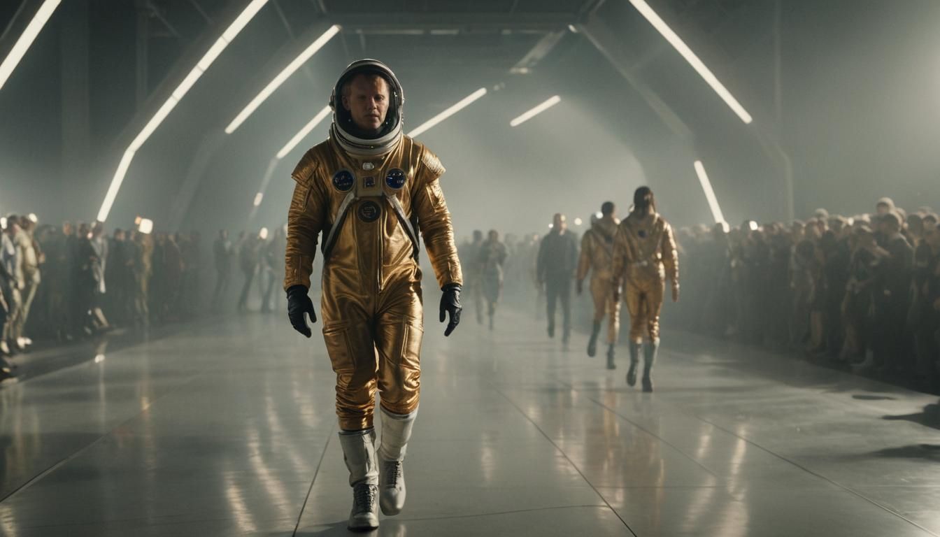 Astronaut Struts Runway in Futuristic Fashion Show