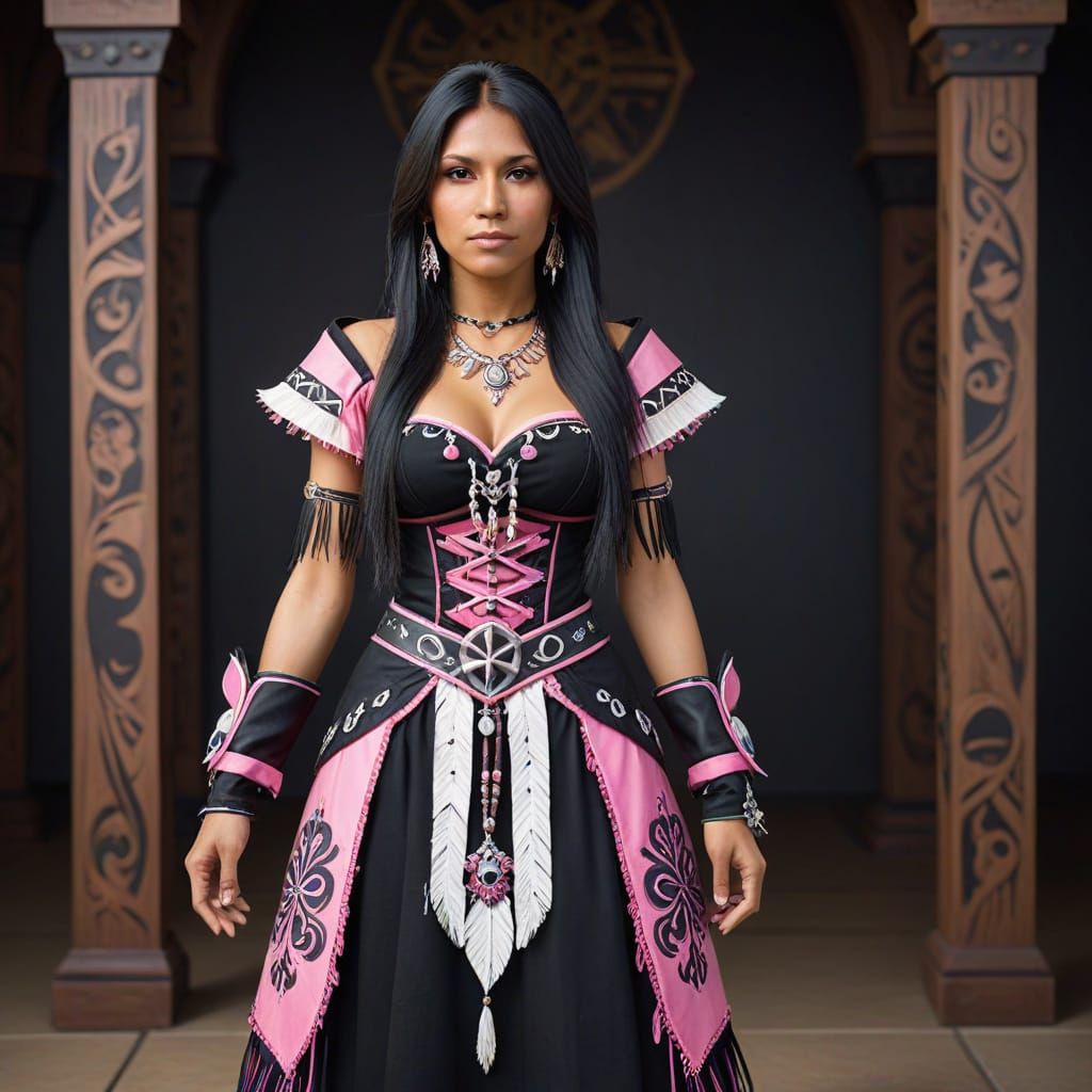 Native Woman in Kingdom Hearts Outfit