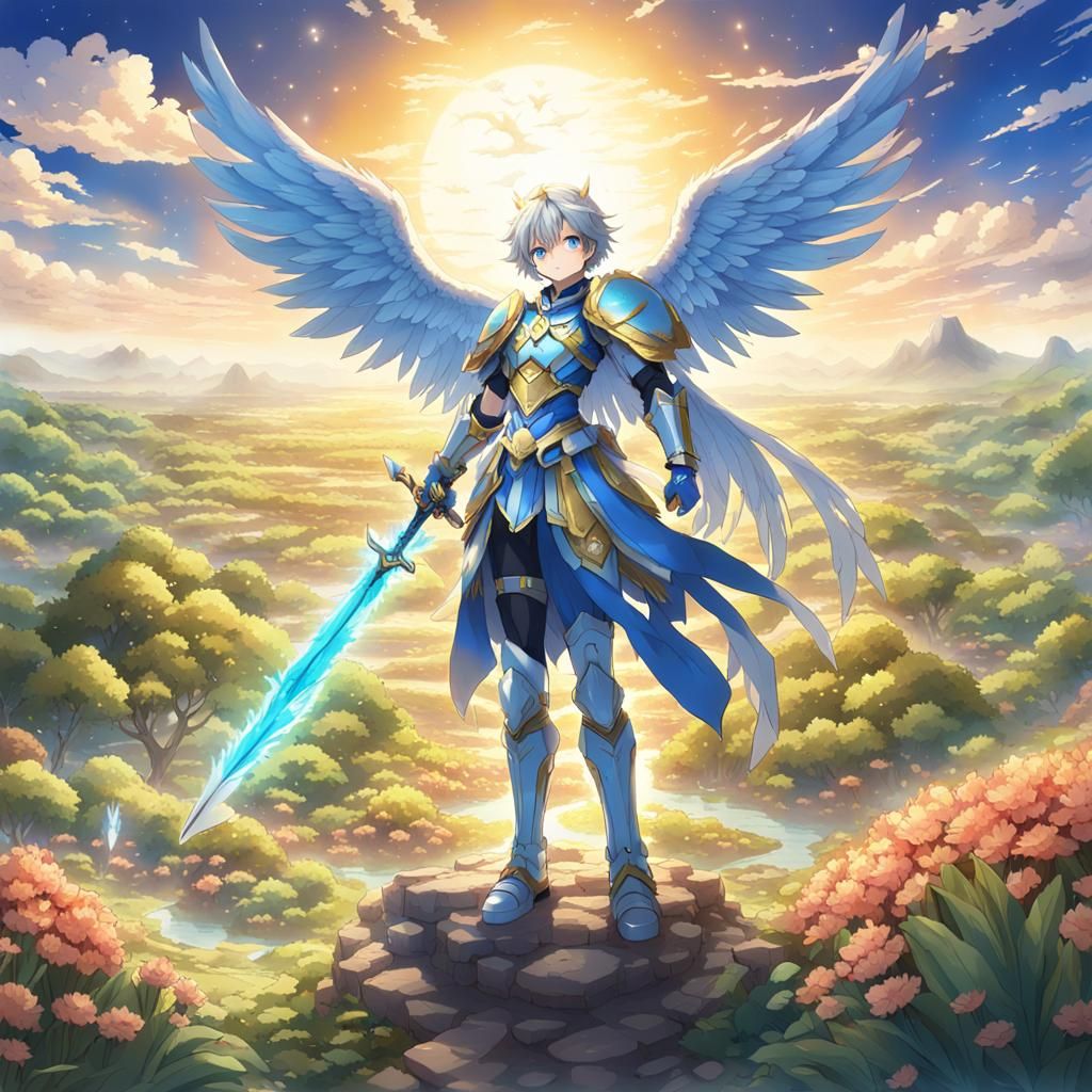 Guardian Angel of Oasis in Manga Style