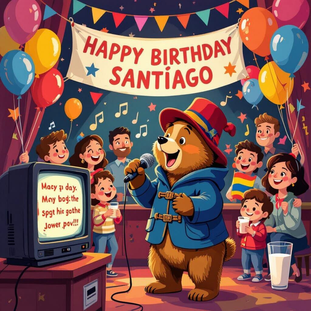 Paddington Bear's Karaoke Birthday Celebration