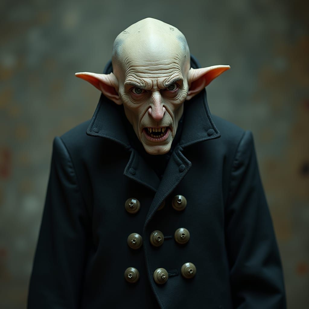 Elderly Vampire in Beksiński-Giger Style